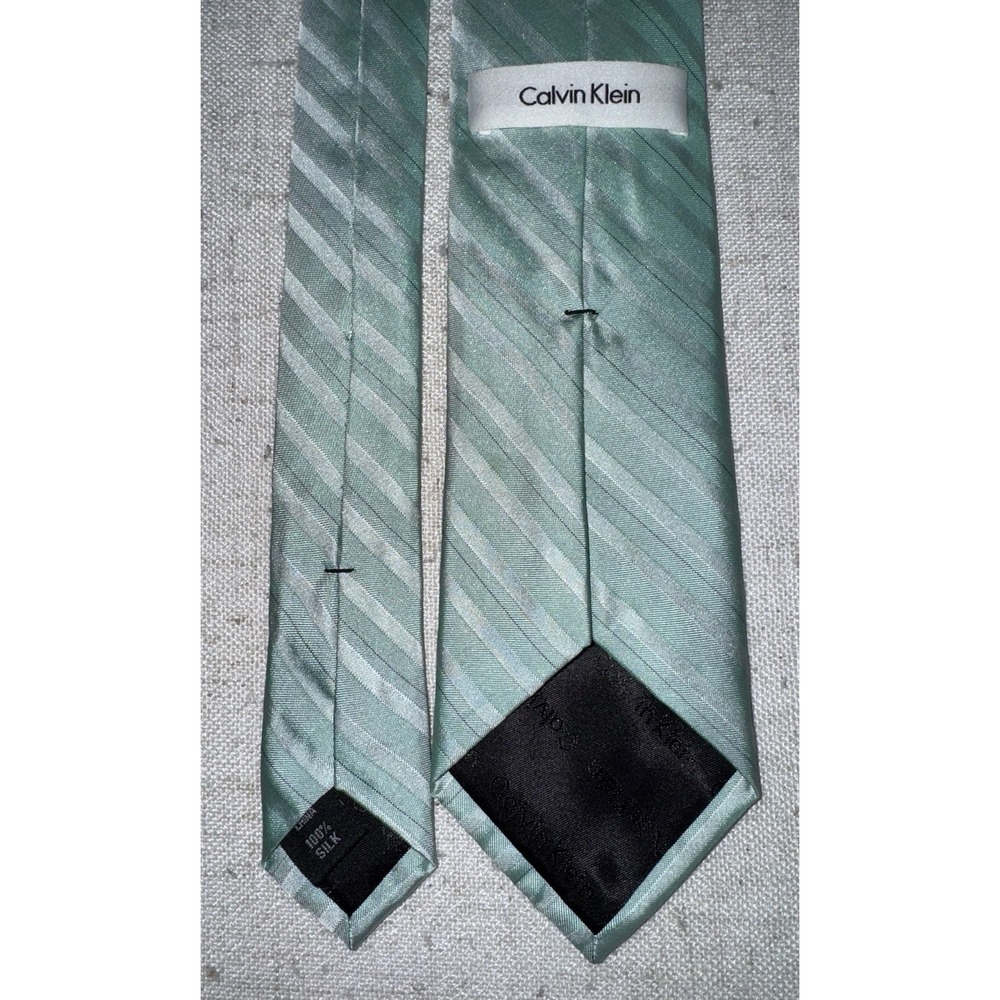 Men's‎ Neck Tie NeckTie LOT of 5 Silk Calvin Klein Croft & Barrow Stripes - Picture 6 of 10